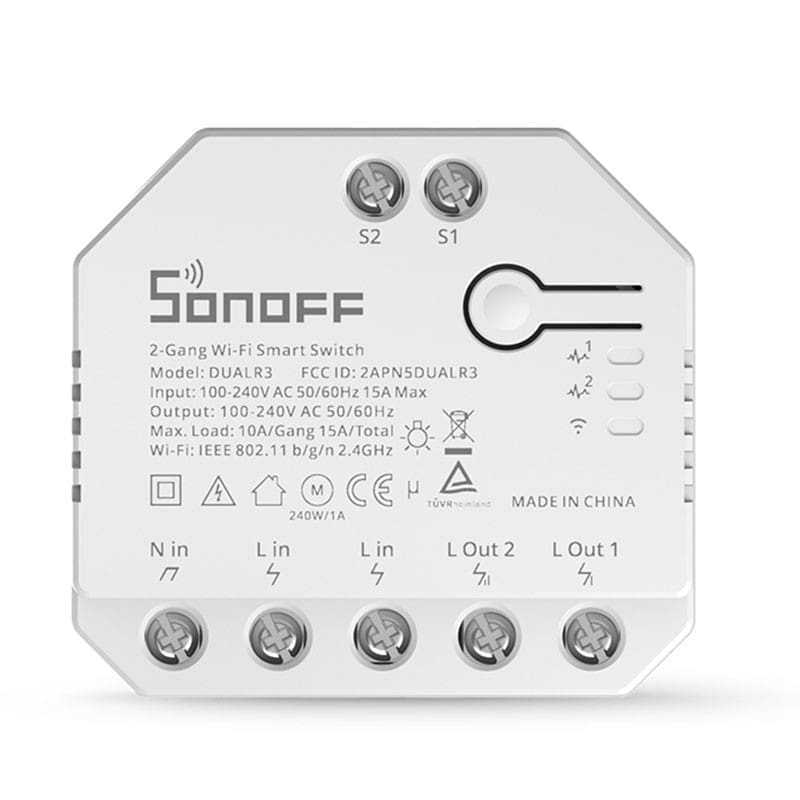 Commutateur wifi intelligent Sonoff 2CH Dual R3 2 voies commutateur wifi sonoff - Commutateur wifi intelligent Sonoff 2CH Dual R3 2 voies - Didactico Tunisie