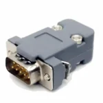 Connecteur DB9 mâle en métal avec boîtier gris