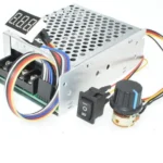 Alimentation variable avec afficheur LED, interrupteur et potentiomètre