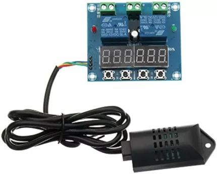 Module électronique avec écran et capteur connecté par câble