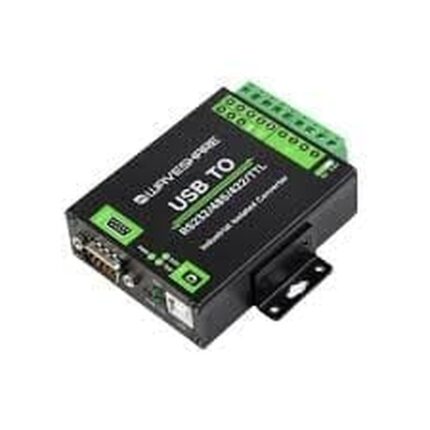 Convertisseur USB noir avec connecteurs verts
