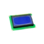 Écran LCD graphique bleu sur fond blanc