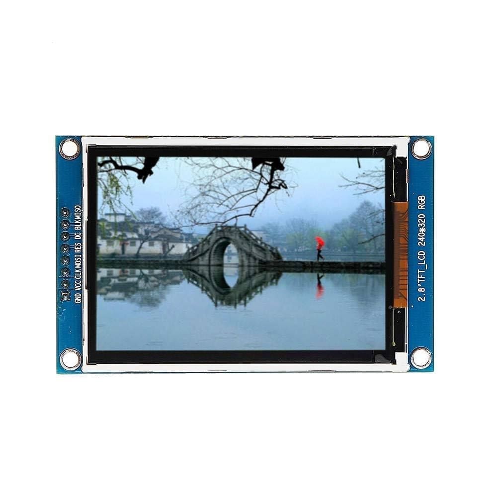 Écran TFT LCD 2.8 pouces 240x320 Écran TFT LCD avec image de pont et reflet sur l'eau