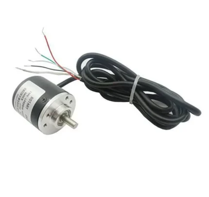 Encodeur rotatif avec fils et câble noir