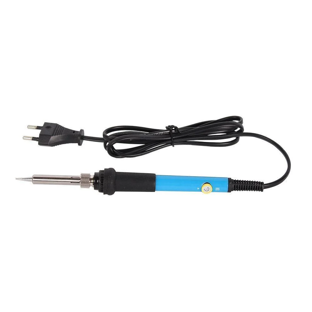 Fer à souder électrique 60W avec prise EU fer souder ajustable - Fer a souder 60w 220v ajustable 200-450°C - Didactico Tunisie