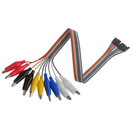 Câbles Dupont multicolores avec pinces crocodiles