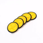 Roue jaune 410 D=41mm , l'axe=3mm