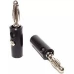 Connecteur isolé Male de fiche banane 4 mm Noir