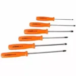 Ensemble de six tournevis avec manches orange