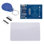 Module RFID RC522 avec carte blanche et porte-clés bleu