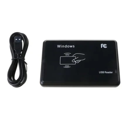 Lecteur USB RFID noir avec câble USB inclus