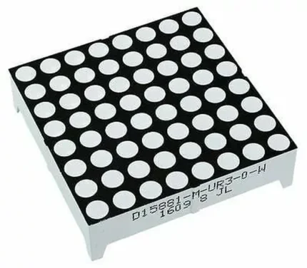 Afficheur matrice LED 8x8 avec boîtier noir et blanc