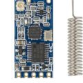 Module électronique bleu avec antenne spirale