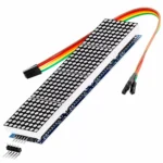 Module matrice LED 8x32 avec fils de connexion multicolores