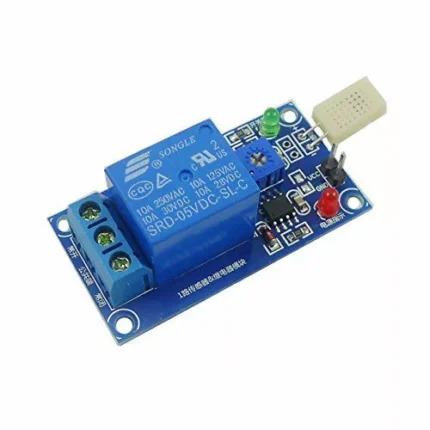 Module relais bleu avec capteur DHT11 et bornier à vis