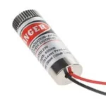 Module laser cylindrique avec câbles rouge et noir