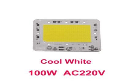 Module LED COB rectangulaire 100W avec fond jaune