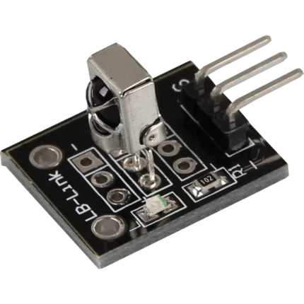 Module électronique noir avec capteur infrarouge et broches