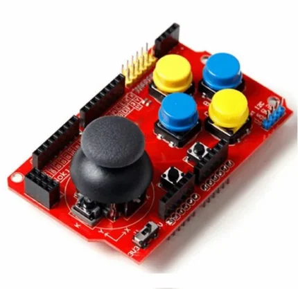 Module joystick rouge avec boutons colorés pour Arduino