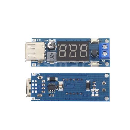 module voltmetre dc-dc - Module voltmètre convertisseur abaisseur DC-DC USB DC 4.5-40V à 5V 2A - Didactico Tunisie