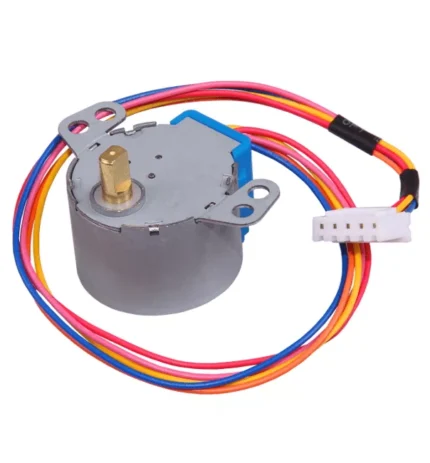 Moteur pas à pas 28BYJ-48 avec câblage coloré et connecteur