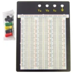 Plaque d'essai avec bornes colorées et connecteurs inclus