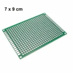 Plaque de prototypage verte 7x9 cm avec trous métallisés