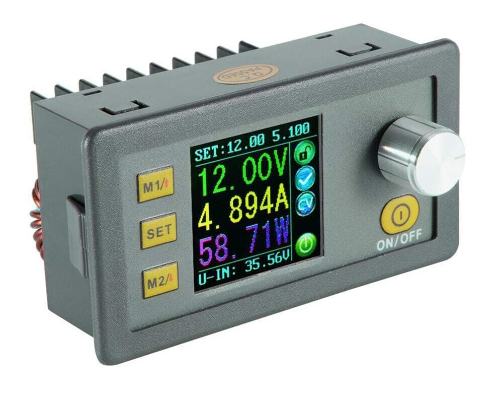 regulateur-de-tension-6-v-32-vdc-a-0-32-vdc-5a-ecran-lcd-gris régulateur tension 6v-32v - Régulateur de tension 6 V-32 VDC à 0-32 VDC 5A + écran LCD Gris - Didactico Tunisie