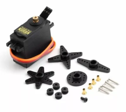 Servo moteur noir avec accessoires et vis