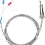 Sonde thermocouple type K avec connecteur métallique et fils dénudés