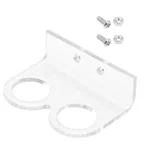 Support acrylique transparent avec deux trous et vis incluses