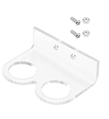 Support acrylique transparent avec deux trous et vis incluses