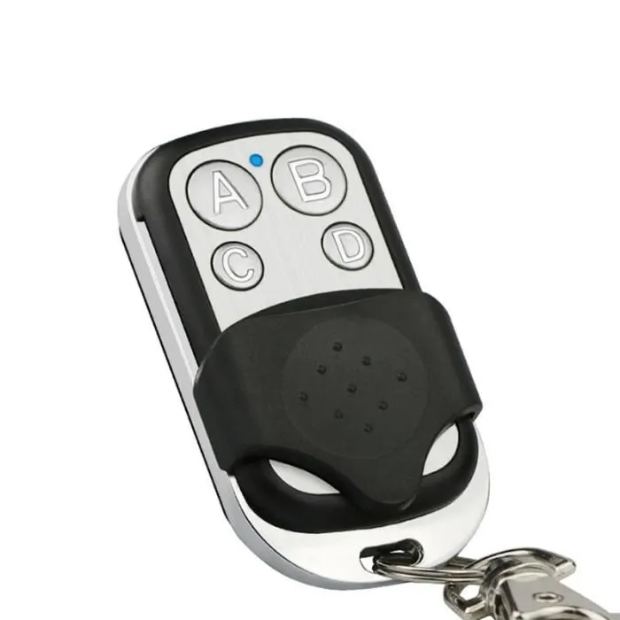 Télécommande sans fil 4 boutons pour contrôle à distance Télécommande noire et argentée avec quatre boutons A, B, C, D