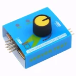 Testeur de servos bleu avec bouton de réglage noir