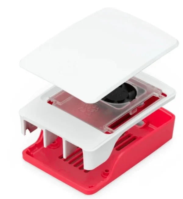 boîtier officiel Raspberry Pi 5 Rouge et Blanc
