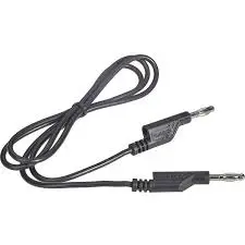 cordon banane 4mm - Cordon banane-banane 4mm Noir empilable sécurisé 1.5 Métre - Didactico Tunisie