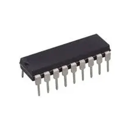 Circuit intégré noir avec 16 broches en ligne