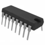Composant électronique noir avec 14 broches métalliques