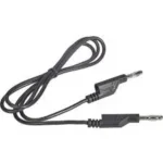 cordon banane 4mm - Cordon banane-banane 4mm Noir empilable sécurisé 1 Métre - Didactico Tunisie