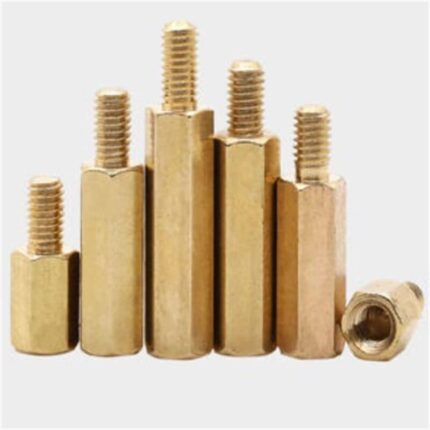 entretoise métal laiton - Entretoise en Métal laiton M3*12+6mm - Didactico Tunisie