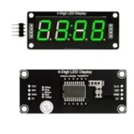Module afficheur LED 4 chiffres vert avec connecteurs