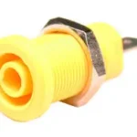 Fiche Banane Femelle 4mm securisé jaune