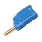 Fiche banane male sécurité 4 mm bleu