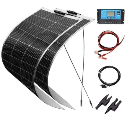 kit panneaux solaire - Kit de Panneaux Solaire Flexible 400w + Contrôleur de charge MPPT 50V 40A + Câbles - Didactico Tunisie