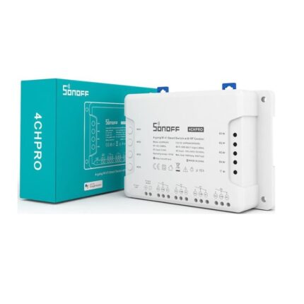 commutateur wifi sonoff - Commutateur Wifi Intelligent Sonoff 4CH R3 4 Voies Montage Sur Rail - Didactico Tunisie