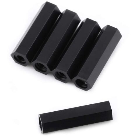 Entretoises hexagonales en nylon noir M3 Entretoises hexagonales noires pour montage électronique