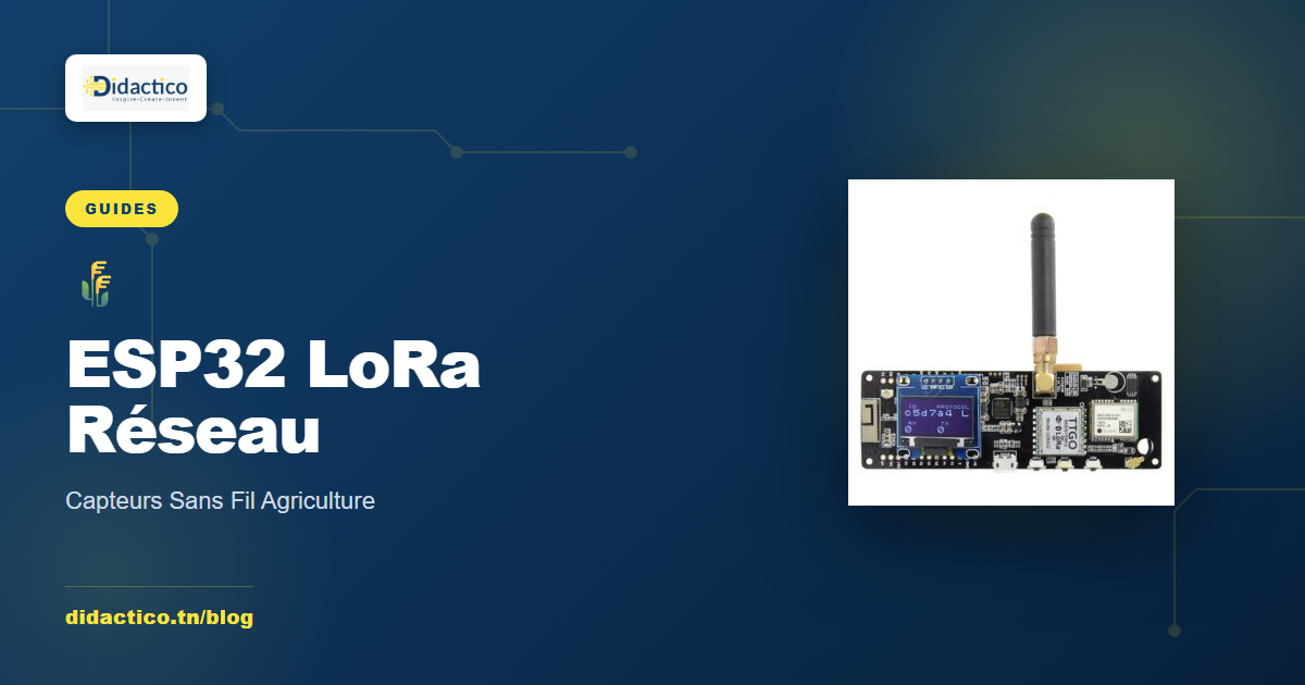 ESP32 LoRa : Reseau Multi-Capteurs Longue Portee pour l'Agriculture Tunisienne