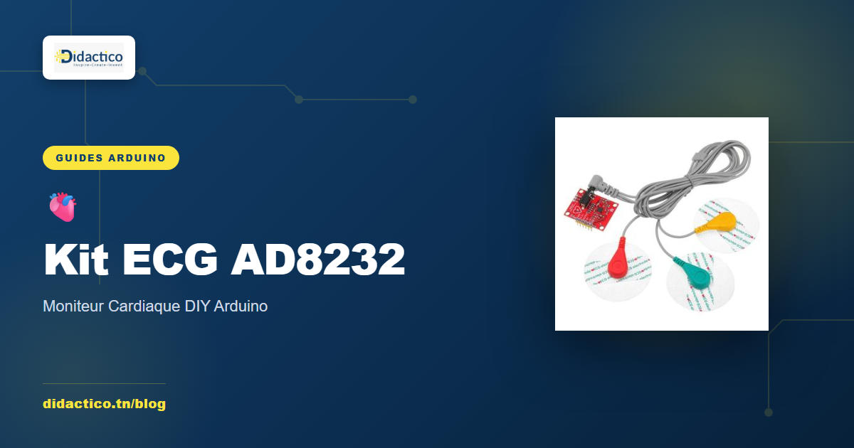 Kit ECG AD8232 : Moniteur Cardiaque DIY avec Arduino en Tunisie