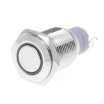 bouton poussoir étanche - Bouton poussoir métallique étanche momentané 16 mm 12-24 V avec voyant LED vert - Didactico Tunisie