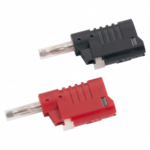 Fiche banane mâle sécurité 4 mm rouge